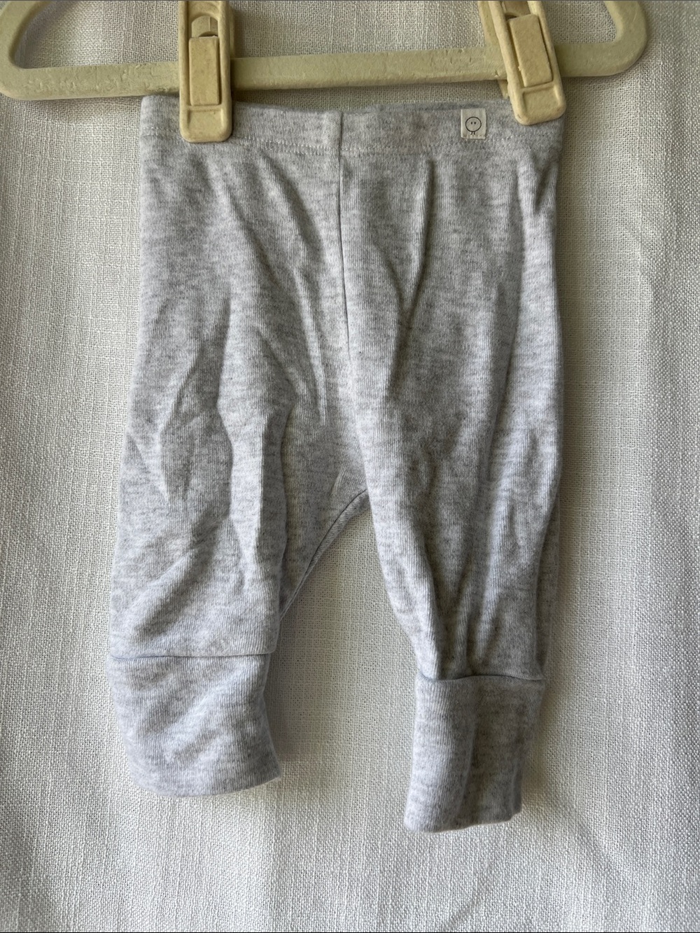 MORI Heather Gray Baby Leggings 0-3M